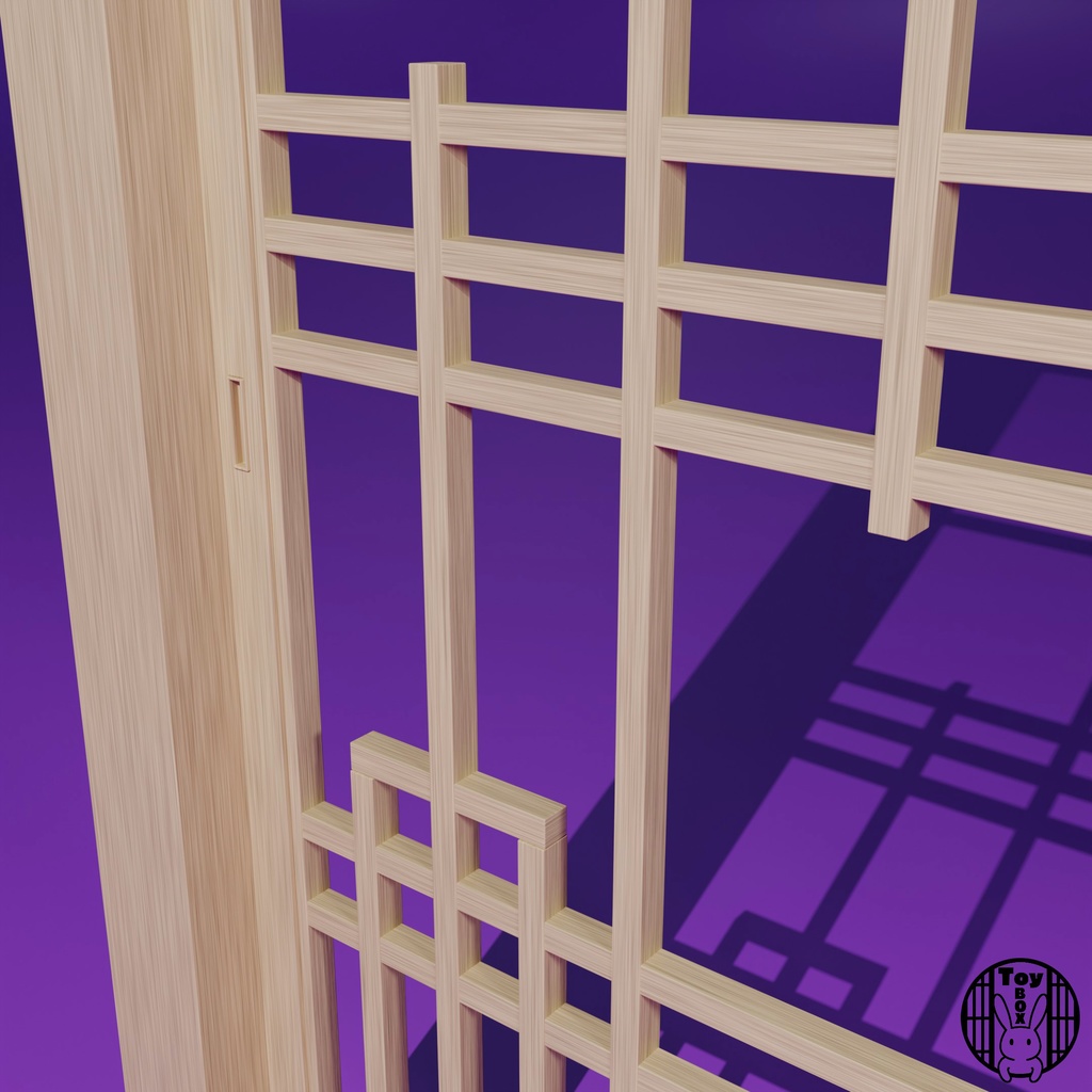 格子戸・横組み扇