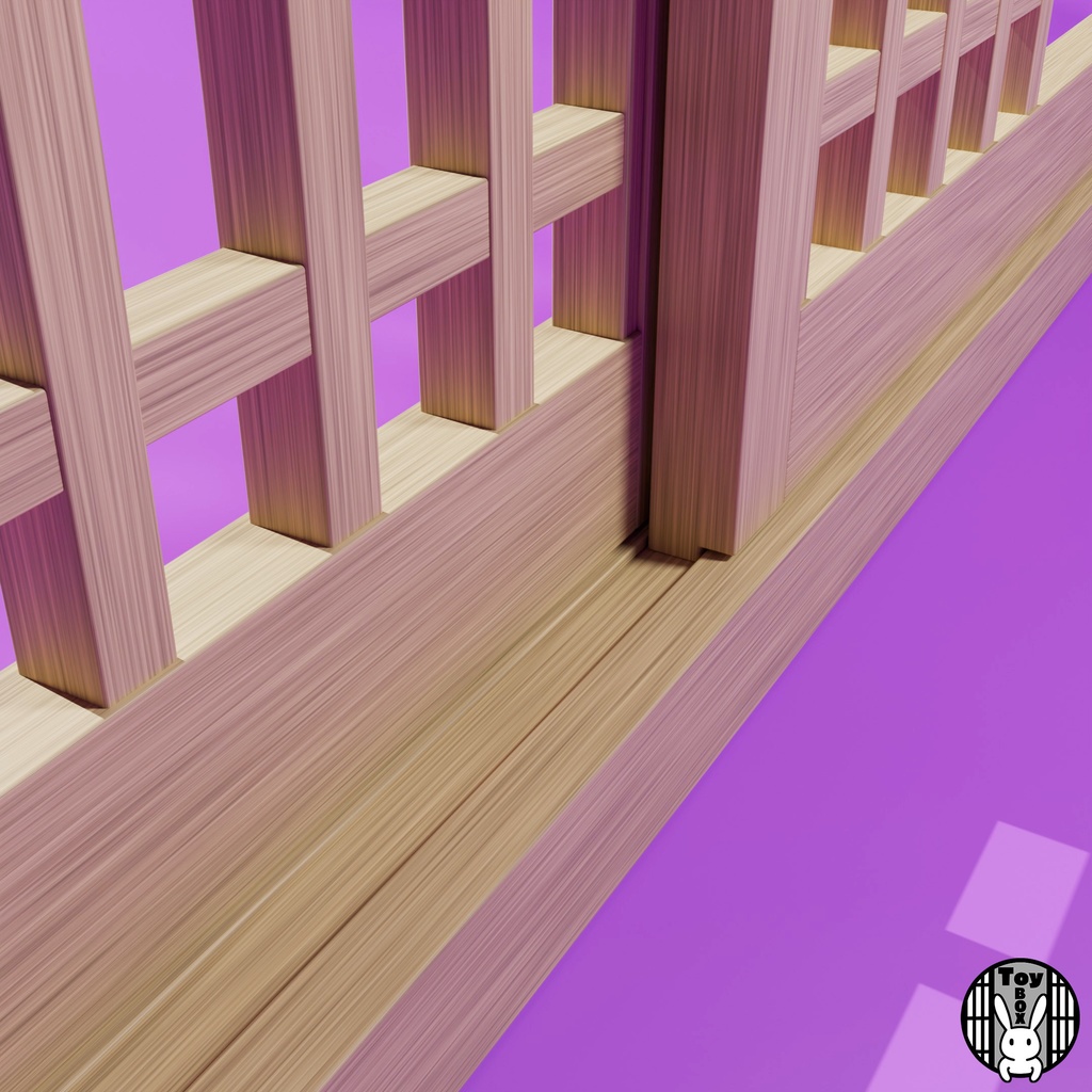 格子戸・横組み扇