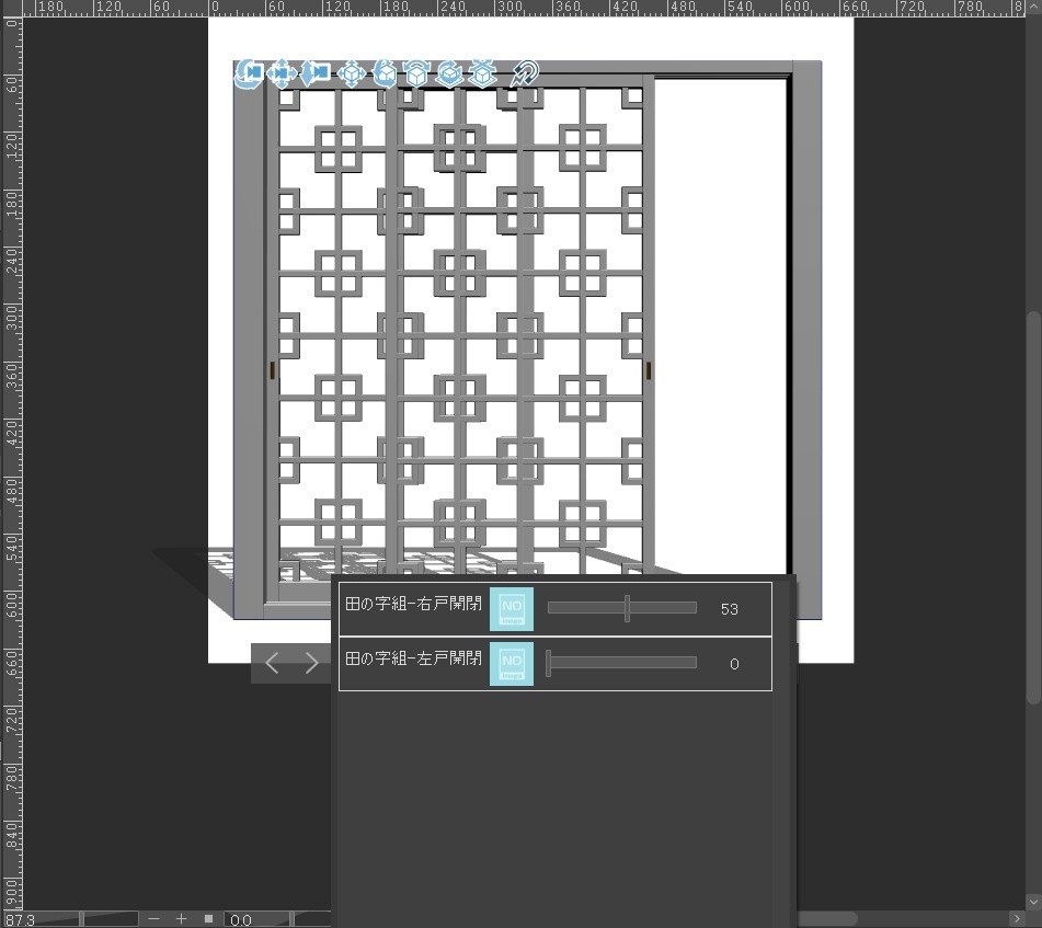 格子戸・田の字組