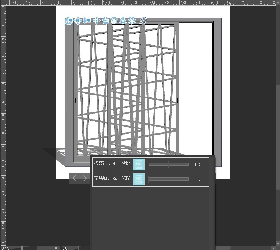 格子戸・松葉崩し