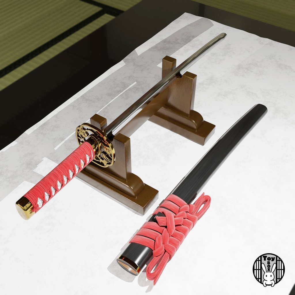 日本刀-脇差 木瓜型透し鐔-梅と鶯