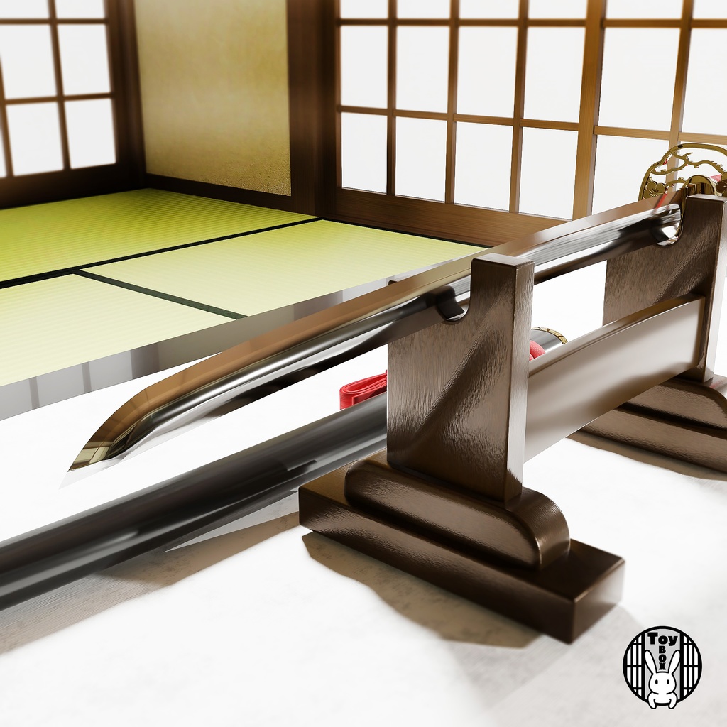 日本刀-脇差 木瓜型透し鐔-梅と鶯