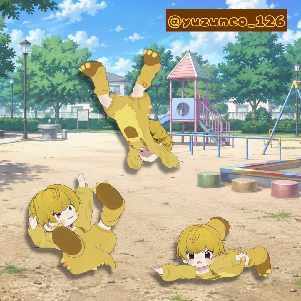 まめふれんず横転ポーズ集(全10種類)