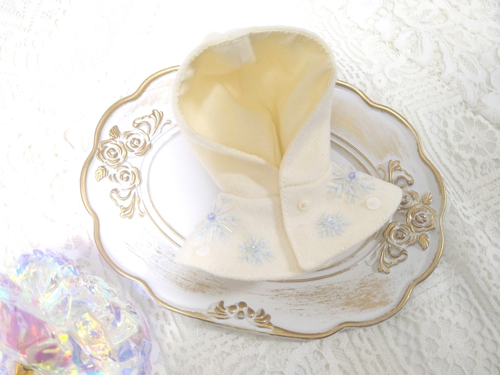雪の結晶ケープ(12センチぬい用)