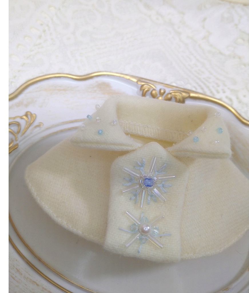 雪の結晶ケープ(12センチぬい用)