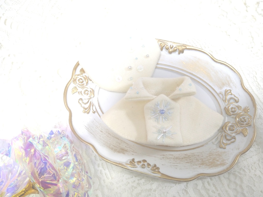 雪の結晶ケープ(12センチぬい用)