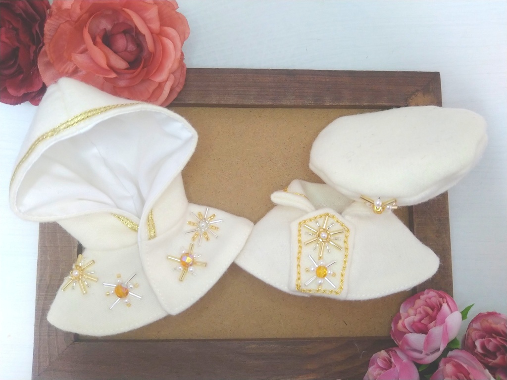 12センチぬい用　星屑ケープ　白(冬用)