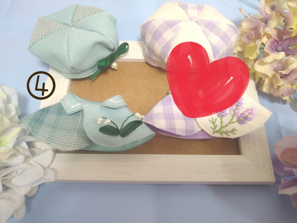 10〜12センチぬい用 夏色ケープ