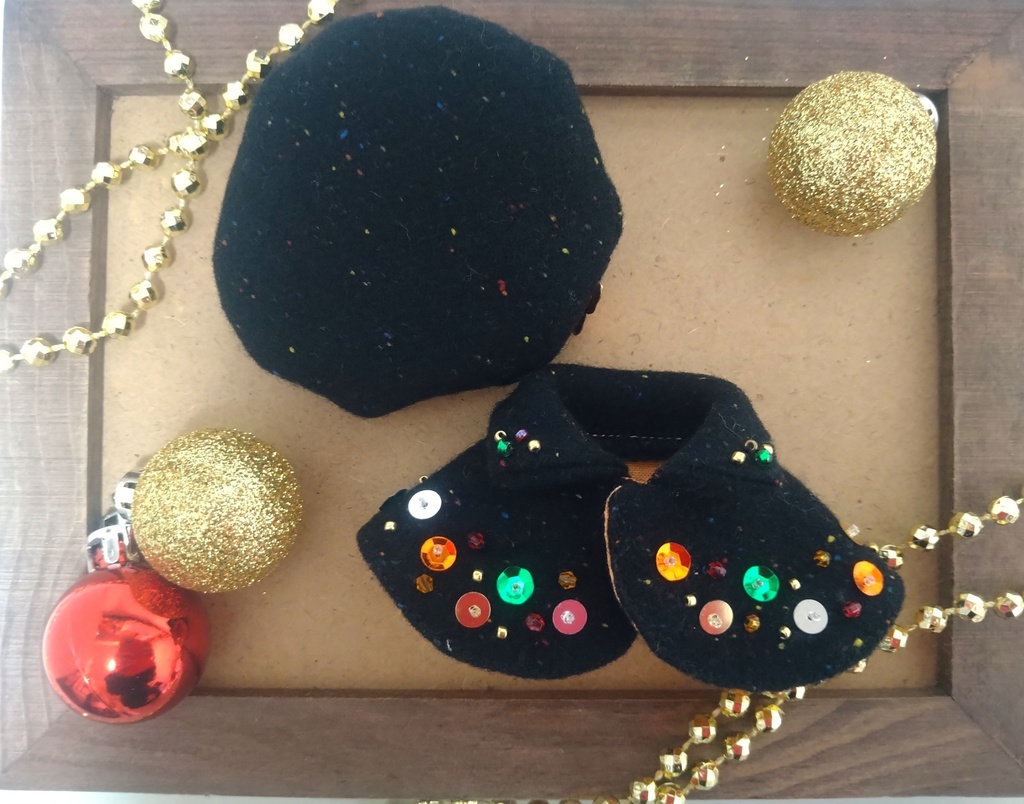 10〜12センチぬい　イルミネーションケープ(帽子セット)