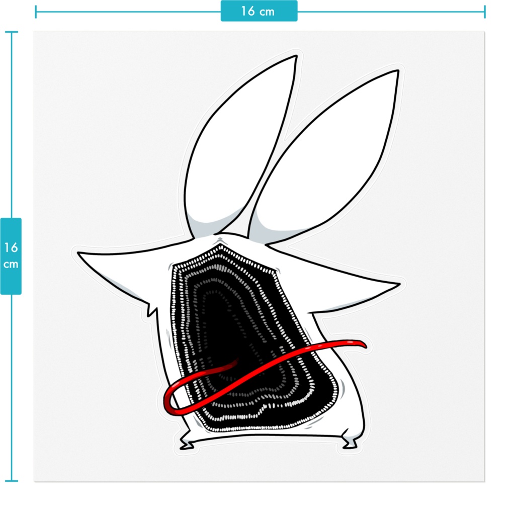 【耐水性】うさぎさんオクチステッカー