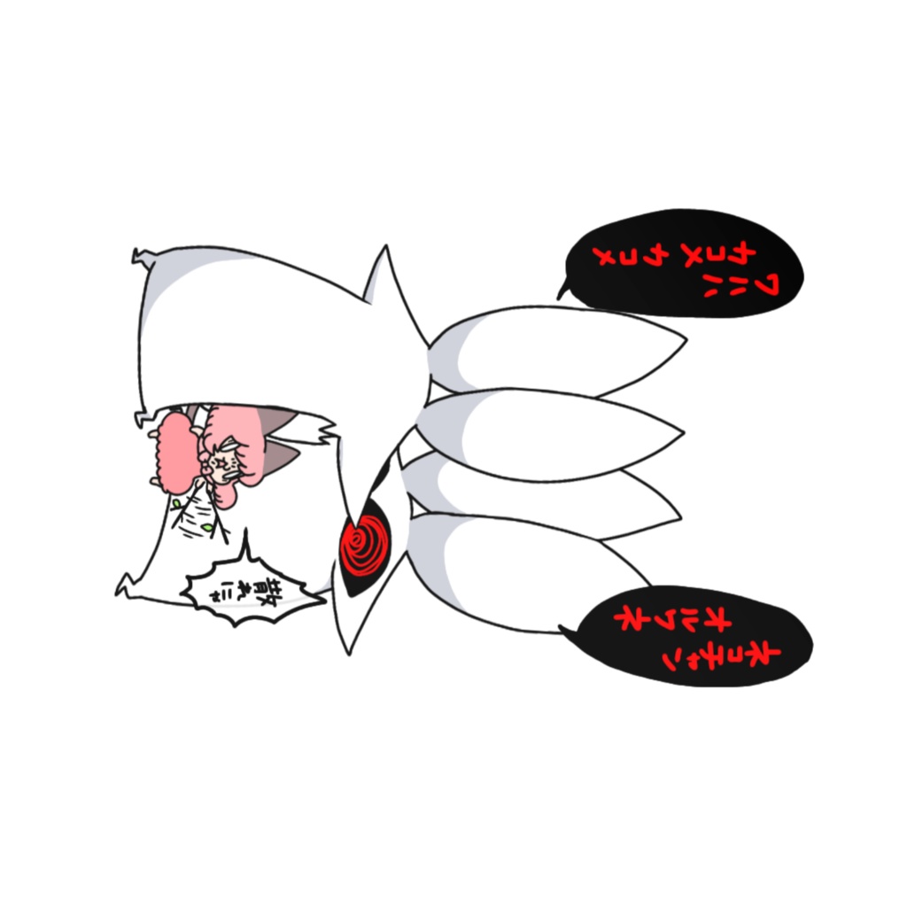 うさぎさんに囲まれるネコチャン
