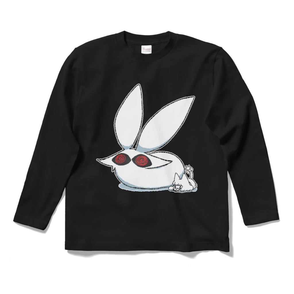 香箱うさねこ長袖Tシャツ