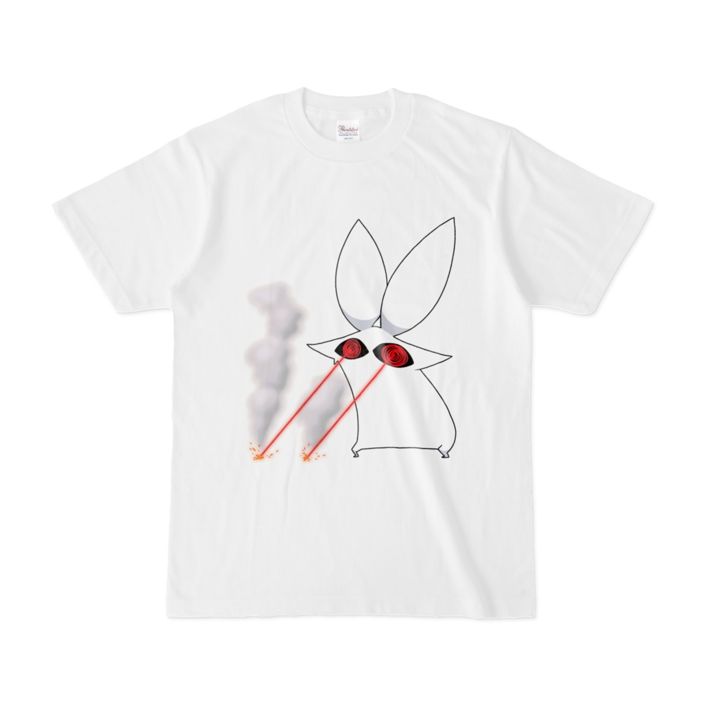 生地を焦がそうとするかわいいうさぎさんTシャツ