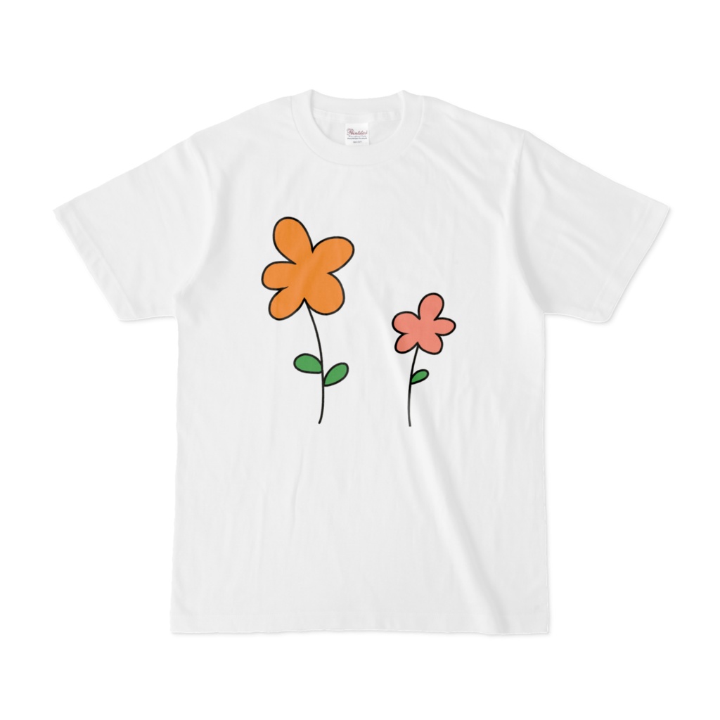 かわいいお花植えるかわいいうさぎさんシャツ