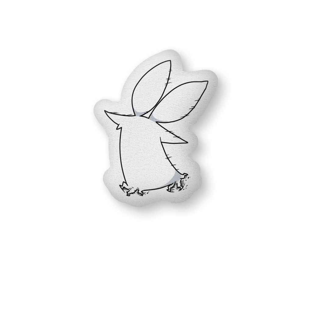 走るかわいいうさぎさんクッション