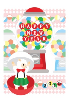 2015年未年完成年賀状テンプレート販売完成年賀状(テンプレート)全点セット ※23(普通16/写真フレーム7)点/はがきサイズ/300dpi/1748×1181ピクセル/PNG 1500円