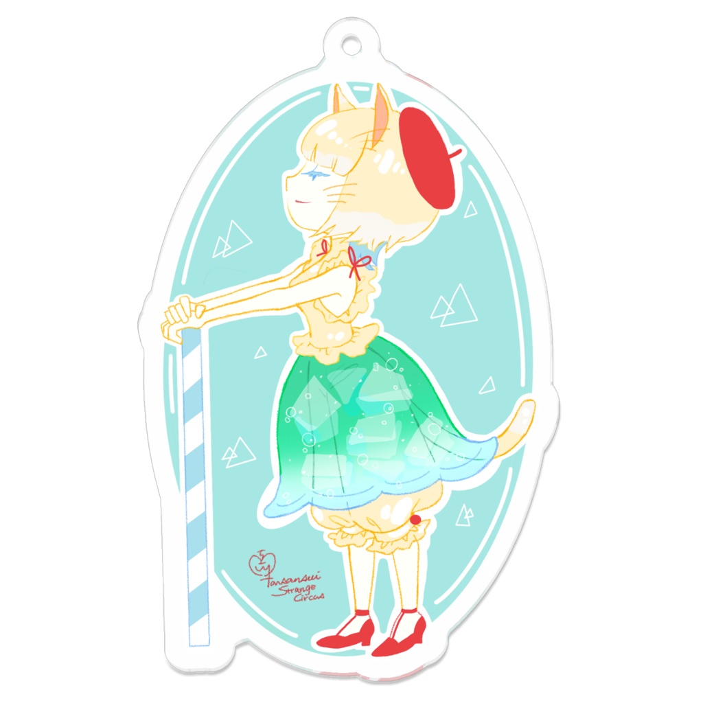 StrangeCircus クリームソーダ猫 アクリルキーホルダー