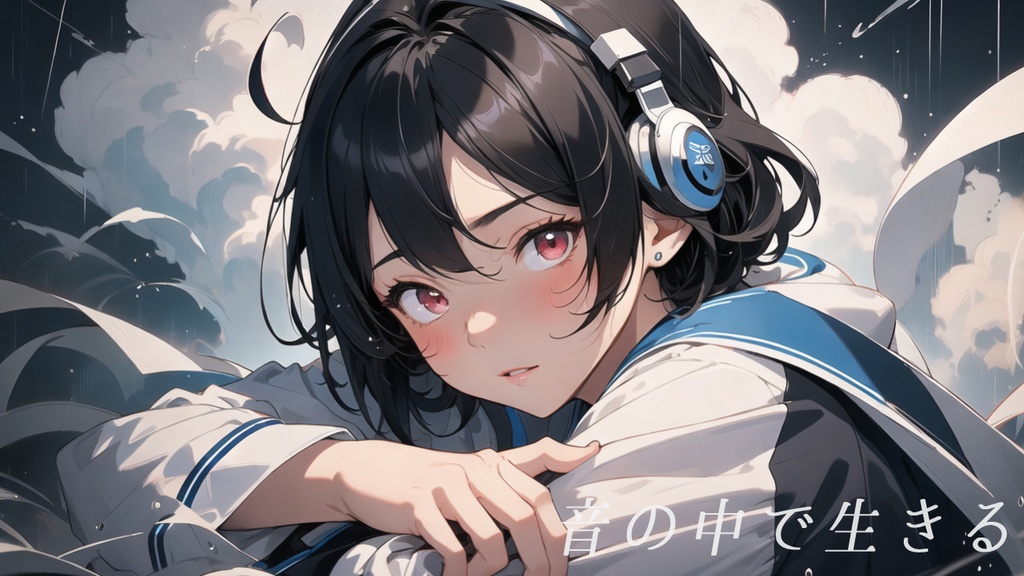 著作権フリーBGM「音の中で生きる」バンド / かっこいい / やる気が出る / 疾走感 / 歌あり