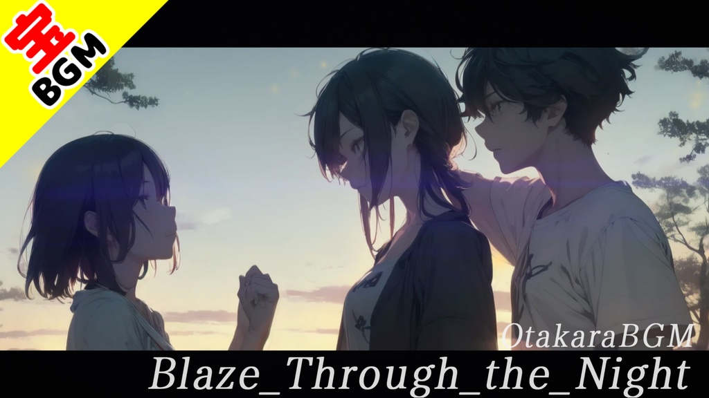 フリーBGM「Blaze Through the Night」夜を駆け抜けろ / メロディラップ / かっこいい曲 / 女性&男性ボーカル / 英語 / 洋楽 /お洒落 /EDM