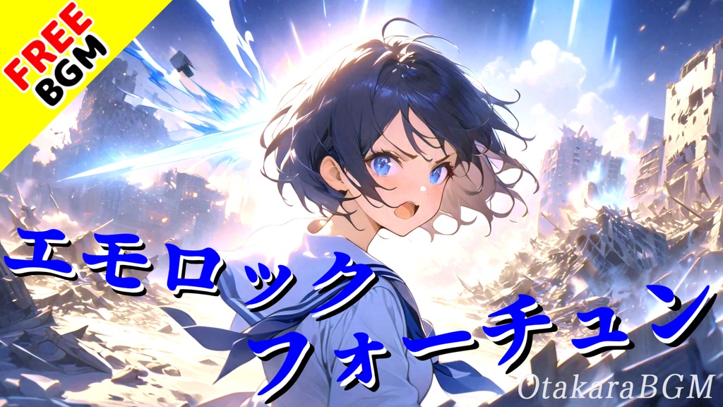 【フリーBGM】エモロックフォーチュン【ロック / かっこいい / 疾走感 / 運命 / テンションが上がる / アップテンポ / ゲーム実況 / 配信用 / オープニング / エンディング】