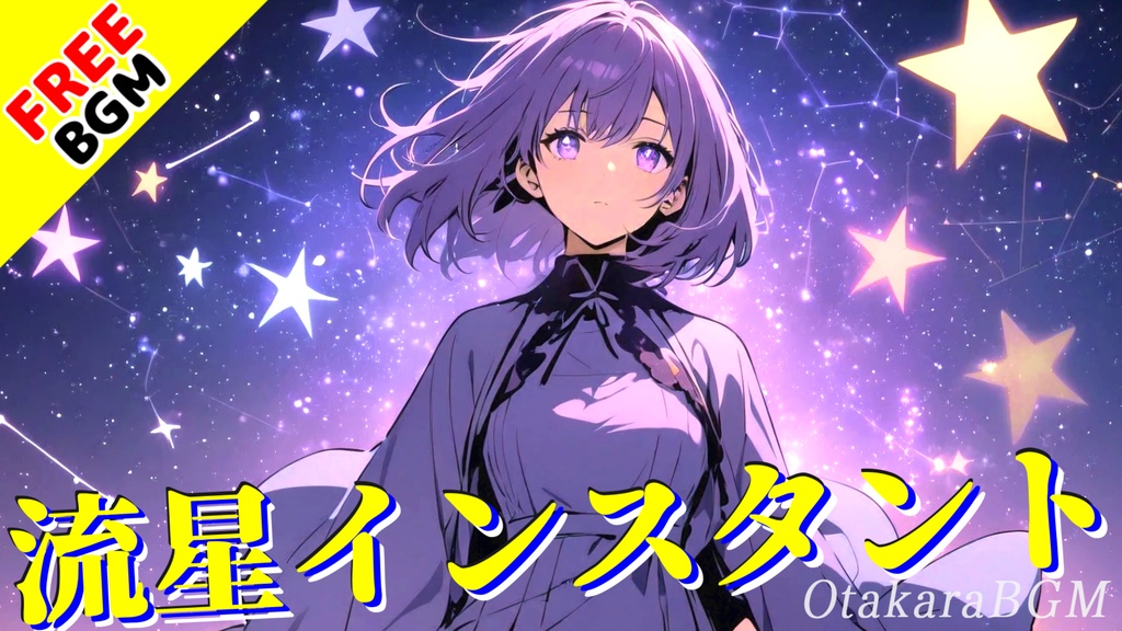 【フリーBGM】流星インスタント|青春疾走!かっこいいエモロックBGM【夜空 / 爽快感 / アップテンポ】