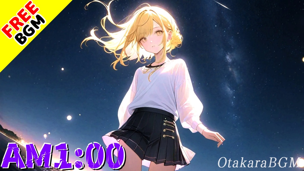 【フリーBGM / 歌あり】AM1:00|夜更かしのエモロック!お洒落でかっこいい青春BGM【疾走感 / 爽快感 / 青春】
