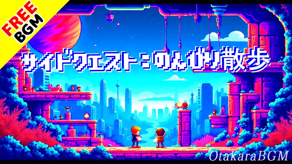 【フリーBGM】サイドクエスト：のんびり散歩｜深夜のゲームや夜更かし配信にぴったりの癒しBGM【夜空 / ゲーム / 配信向け】