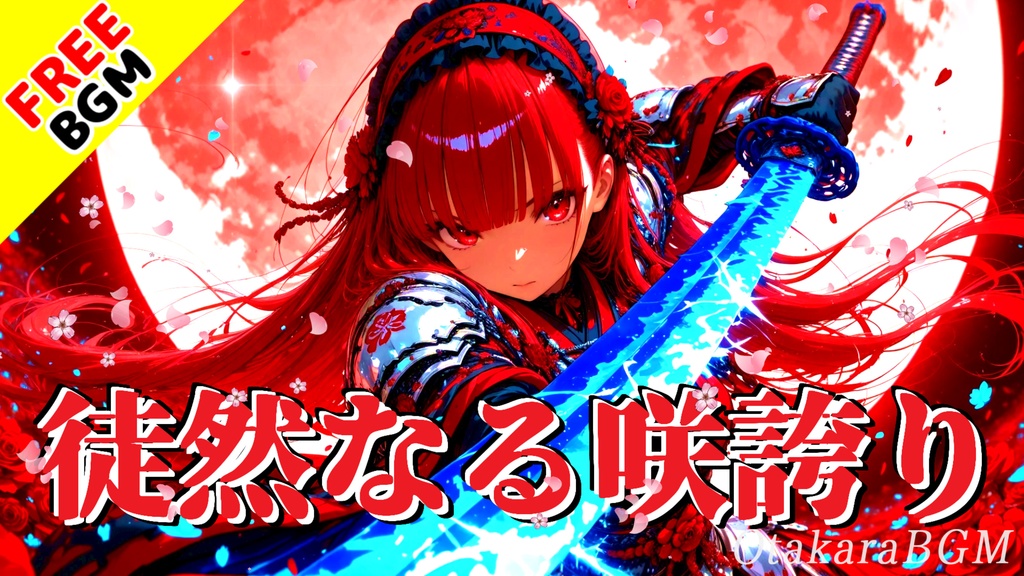 【刃を抜け】徒然なる咲誇り｜歌ありフリーBGM｜デジタル和風進化ロック／戦闘曲／覚醒×刃×散り際まで美しく