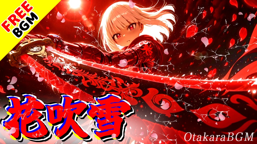 【舞い上がれ】花吹雪|歌ありフリーBGM|和風デジタル進化ロック / 衝動×夜桜×覚悟