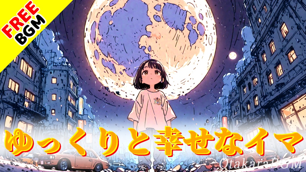 ゆっくりと幸せなイマ|深夜の村で流れる癒しLo-fiゲームBGM【フリーBGM / インスト / 作業用 / チル / リラックス / 睡眠前】