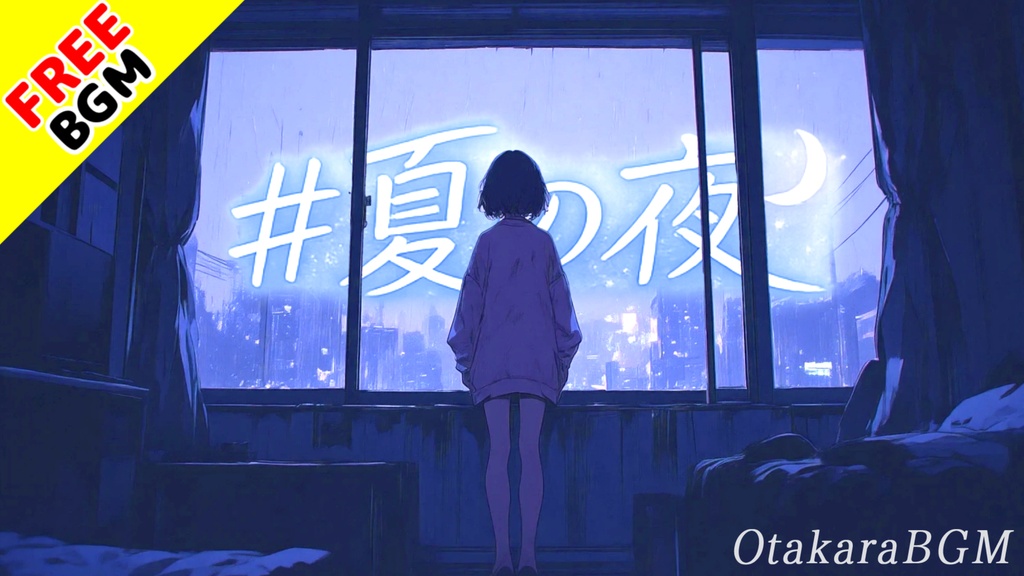 #夏の夜|雨の窓辺で聴きたい切ない夏の失恋ソング【フリーBGM / 歌あり / 恋愛 / エモい / 夜 / 女性ボーカル】