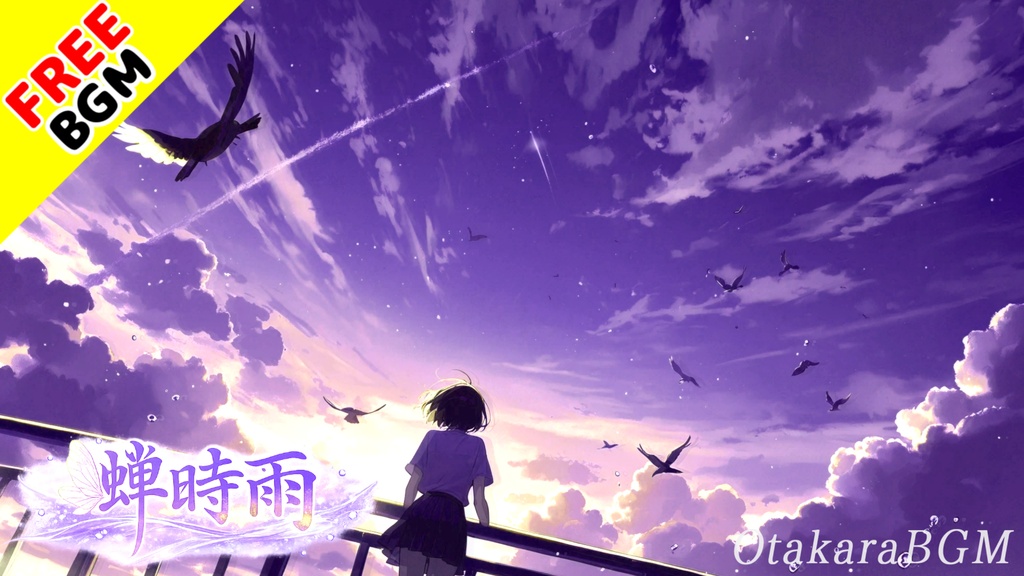 蝉時雨|言えなかった好きが響く夏の青春エモロック【フリーBGM / 歌あり / 恋愛 / アニソン風 / 男性ボーカル / 爽快感】