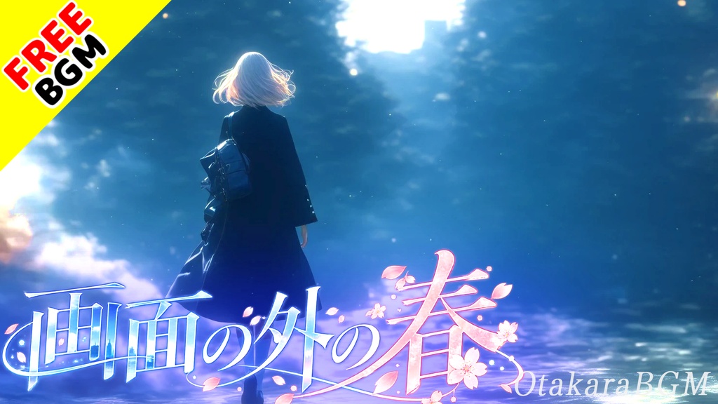 画面の外の春|思い出の映像に自分だけ残らない切ない青春エモロック【フリーBGM / 歌あり / 男性ボーカル / 友情 / 春 / エモい】