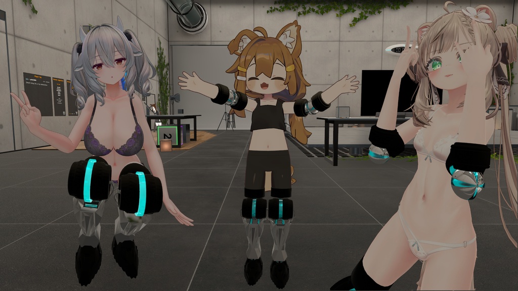【VRChat想定・MA設定済み】4アバター対応 ノーマル義足 (おまけ付き)
