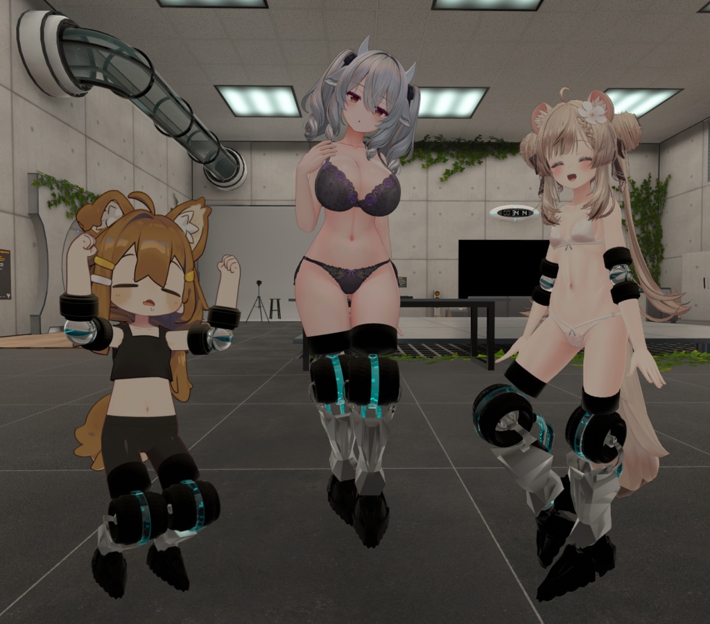 【VRChat想定・MA設定済み】4アバター対応 ノーマル義足 (おまけ付き)