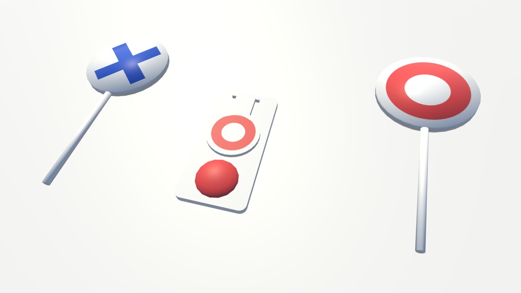 早押しボタン&マルバツ札セット【VRChat World SDK3対応】