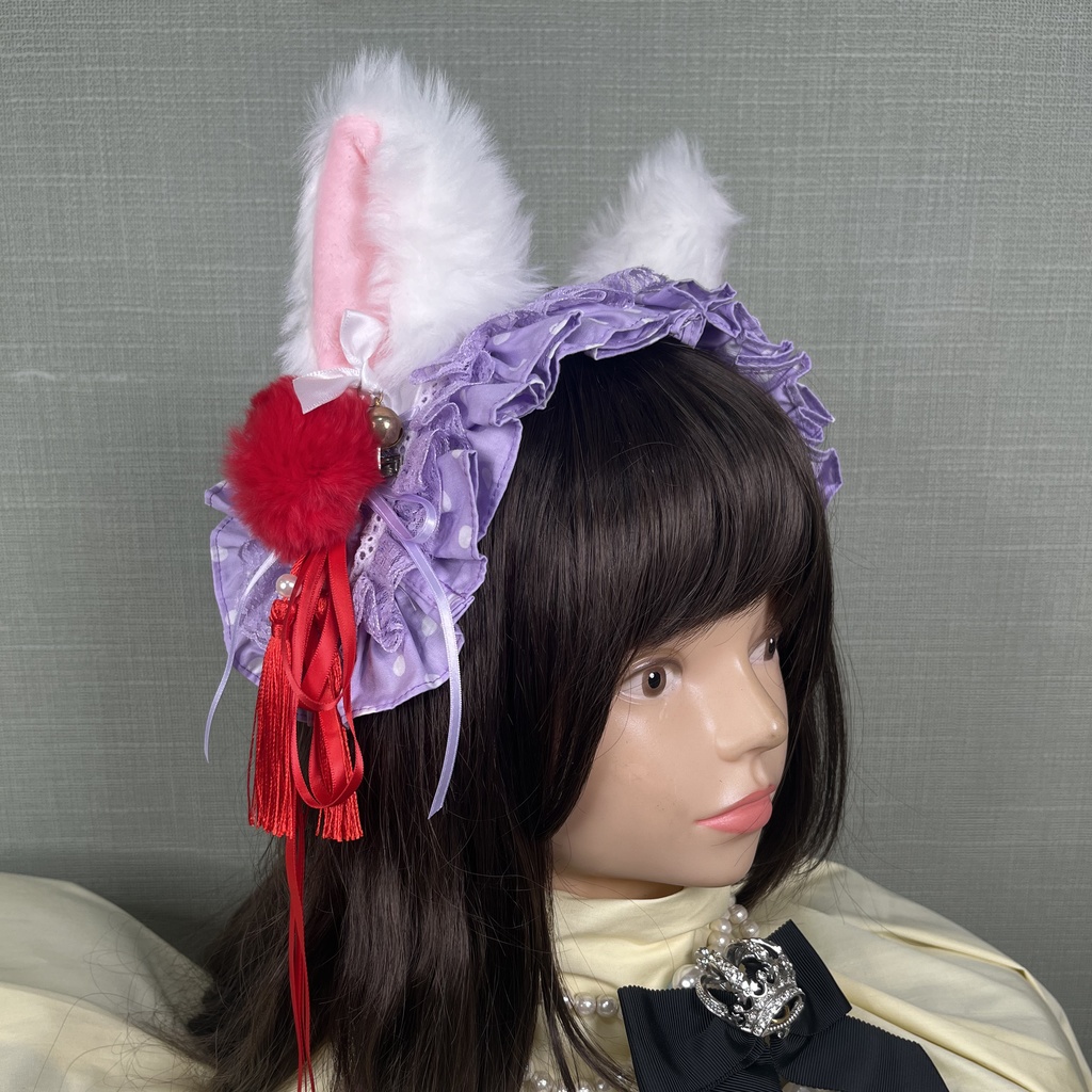 カスタムヘッドドレス 水玉(パープル)