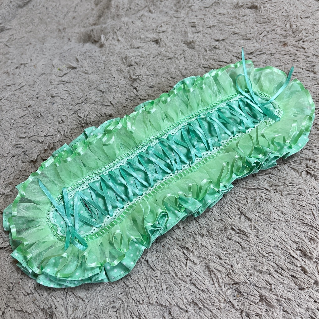 カスタムヘッドドレス 水玉(グリーン)