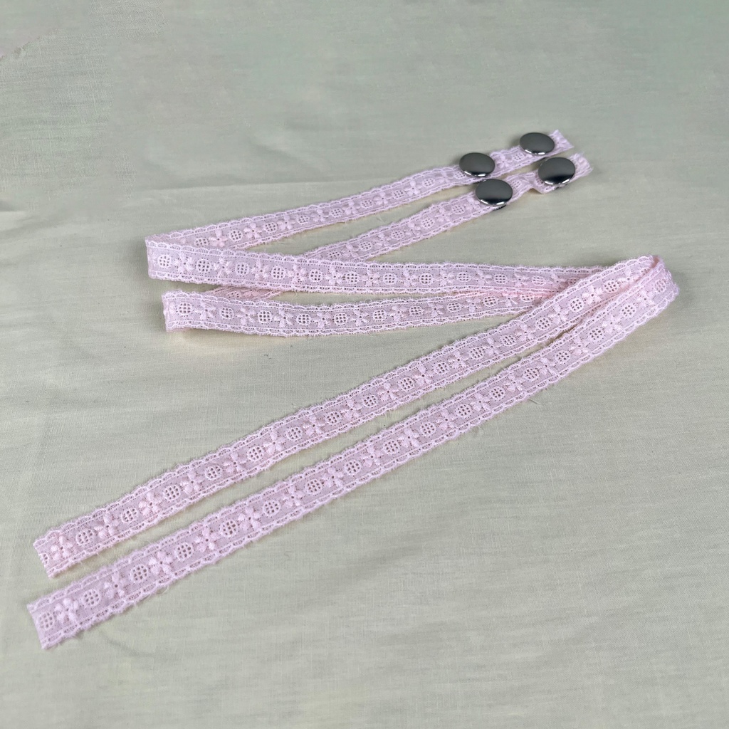 あごひもリボン 綿レース各色