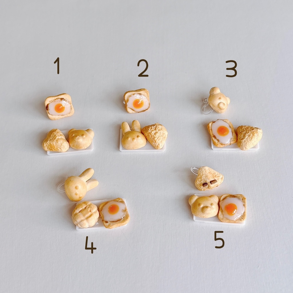 ぬいのパンまつり(どうぶつと目玉焼き)