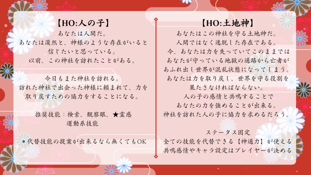 エモクロアTRPGシナリオ「神の道人の道」