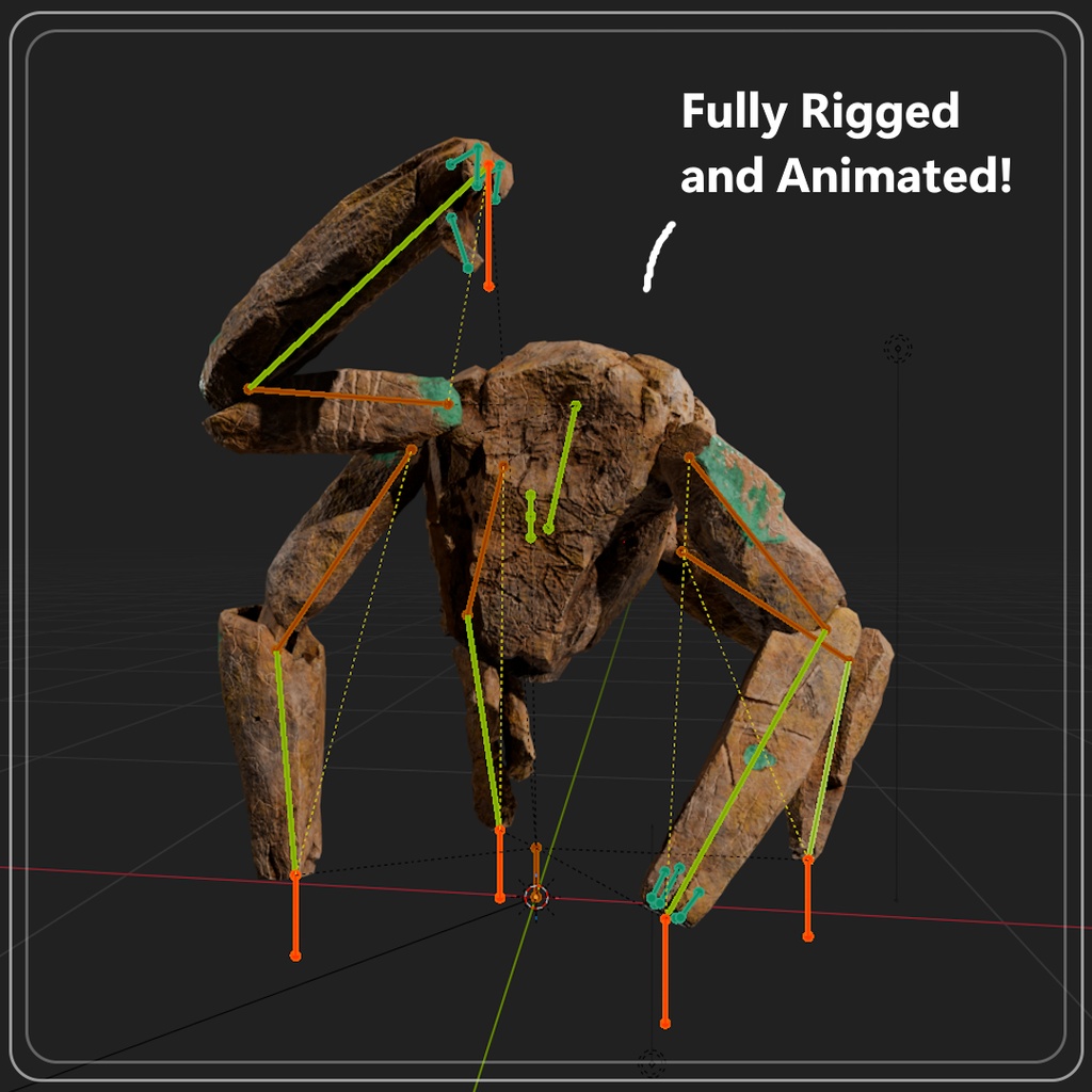 Rocky - Animated 3D Model ロッキー - リグ済み3Dモデル