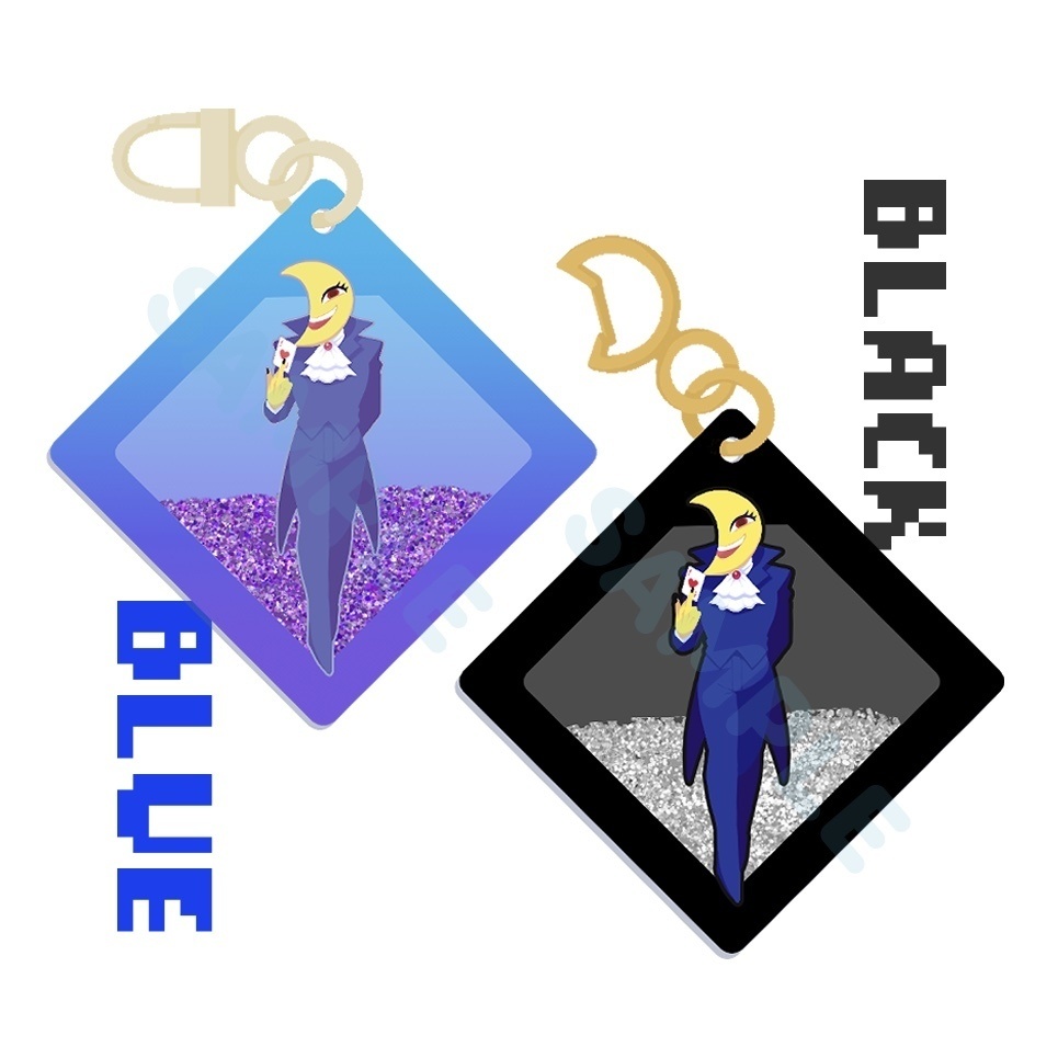 月顔のグリッターオイルアクキー