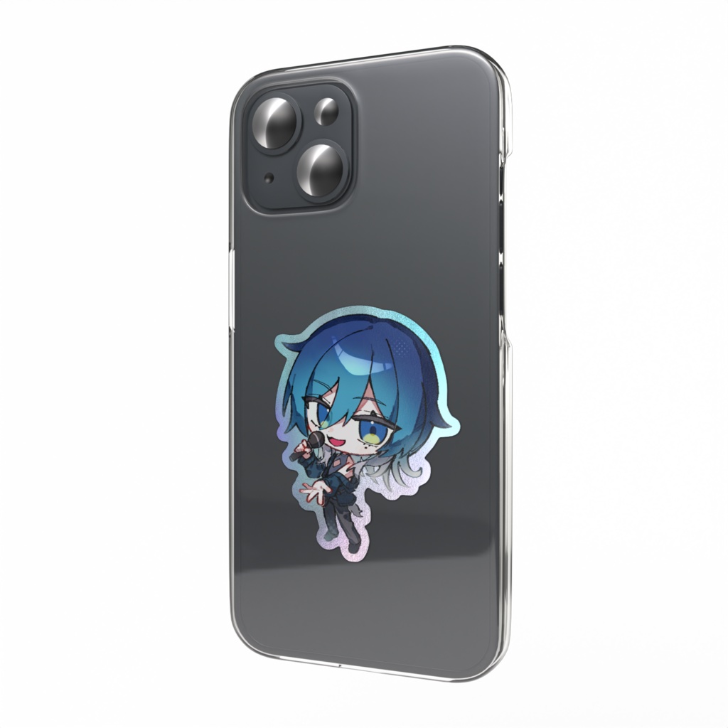 藍威 ミニキャラ ／ステッカー（オーロラ）