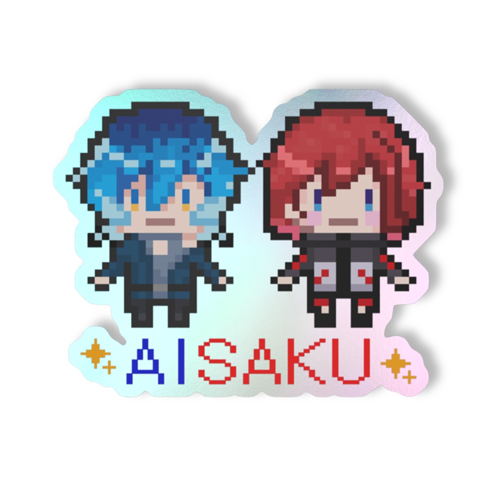 AISAKU ドット絵 ／ ステッカー (オーロラ)