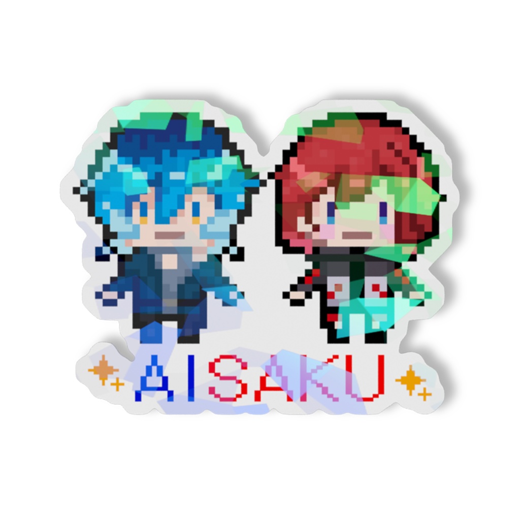 AISAKU ドット絵 ／ ステッカー (ホログラム)