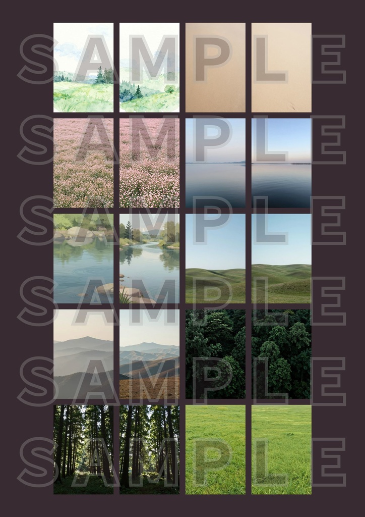 【背景素材】自然テクスチャ２０セット｜縦長・SNS用・スマホ壁紙対応（商用可