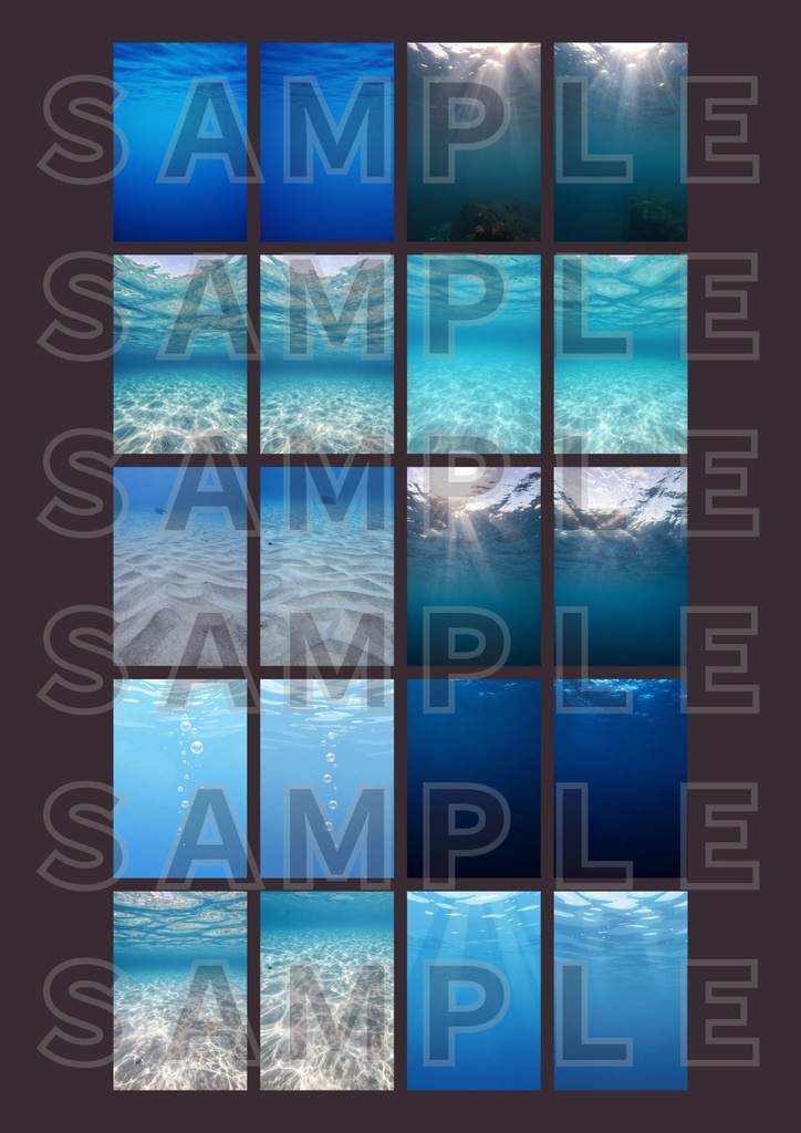 【背景素材】水中テクスチャ２０セット｜縦長・SNS用・スマホ壁紙対応（商用可