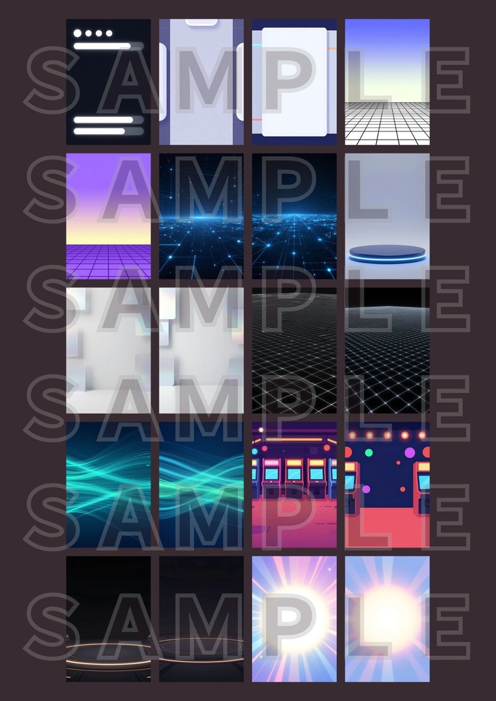 【背景素材】デジタルテクスチャ２０セット｜縦長・SNS用・スマホ壁紙対応（商用可