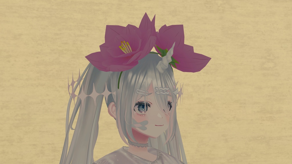 桃の花カチューシャ【無料】